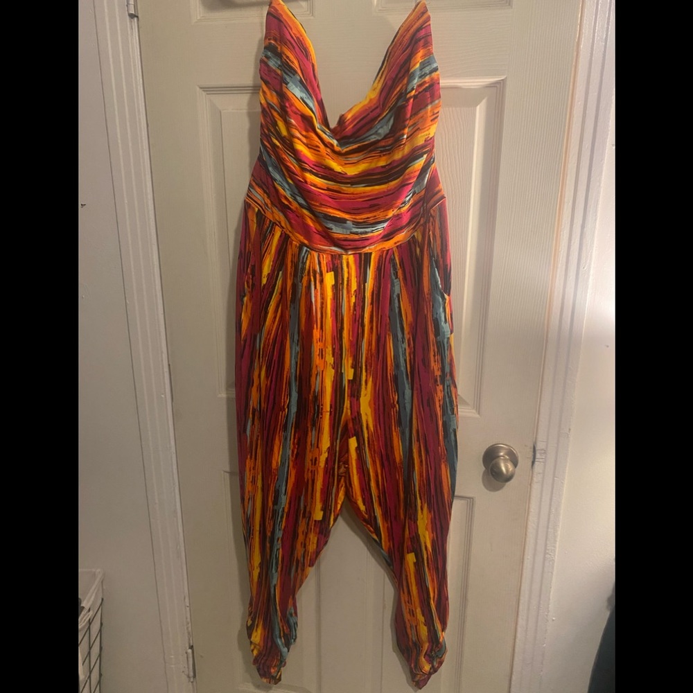 🔥🦋 2 for $40 Ankle cuffed Striped Tube Romper Jumpsuit🦋🔥